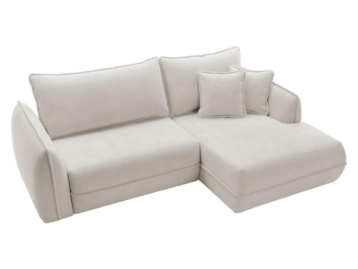 ECKSOFA Moho, Seite: Rechts - Creme/Schwarz, Holz/Kunststoff (254/162cm) - MIRJAN24