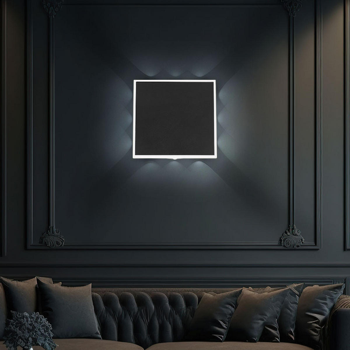 LED WANDLEUCHTE Metall Schwarz - Schwarz, Metall (20/20/20cm) - Globo Lighting