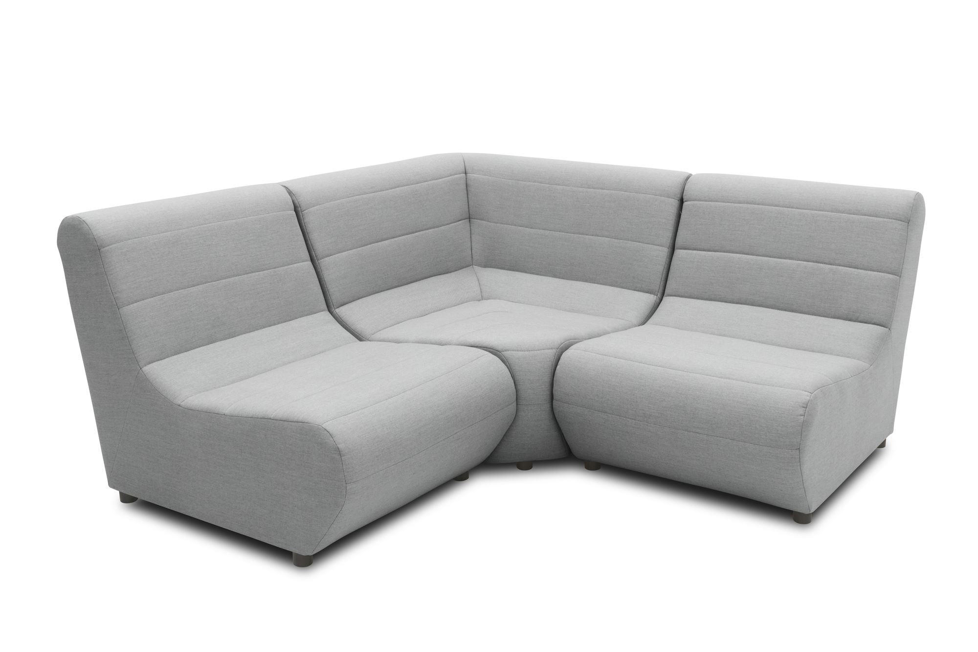 GARTENLOUNGE Set 3 Boudicca 179x80x179 mit Outdoorbezug in silber - Silberfarben, Kunststoff (179/80/179cm) - 58aufmkessel