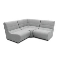 GARTENLOUNGE Set 3 Boudicca 179x80x179 mit Outdoorbezug in silber - Silberfarben, Kunststoff (179/80/179cm) - 58aufmkessel