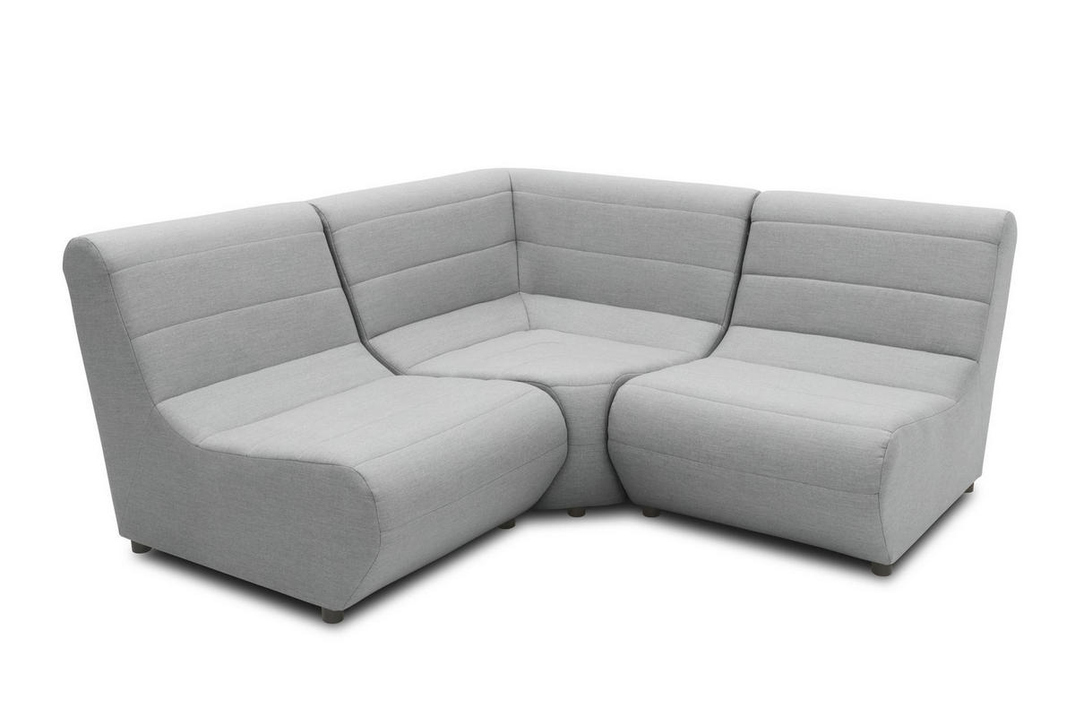 GARTENLOUNGE Set 3 Boudicca 179x80x179 mit Outdoorbezug in silber - Silberfarben, Kunststoff (179/80/179cm) - 58aufmkessel
