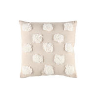 DEKOKISSEN Pompons 45/45 cm - Beige, Textil (45cm)