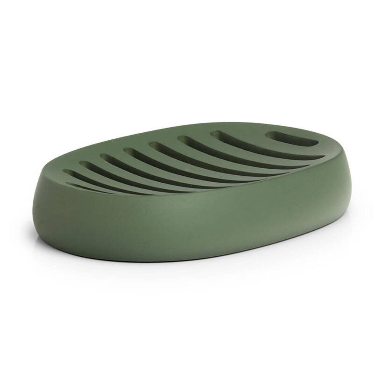 SEIFENSCHALE Modern - Grün, Kunststoff (9/2.5/13cm)