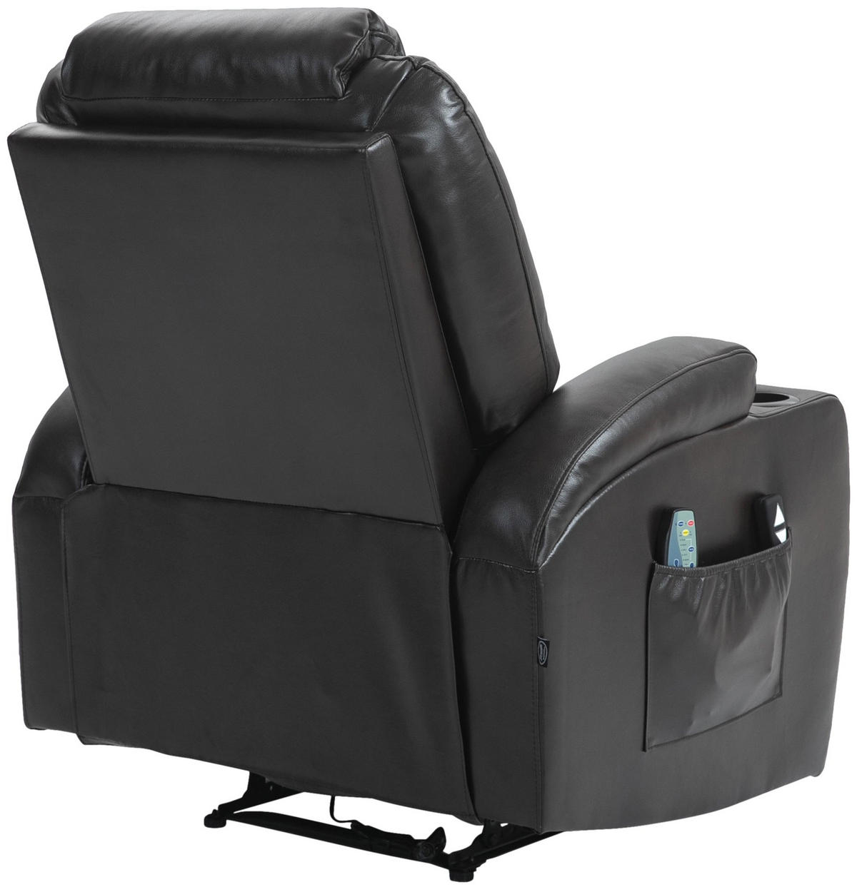 SESSEL Lederlook braun - Schwarz/Braun, Textil/Metall (83/105/94cm) - CLP