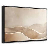 LEINWAND Bilder mit Rahmen - Beige - Natur - Abstrakt - Modern - 30x20 - Beige, Textil (30/20cm) - MuchoWow