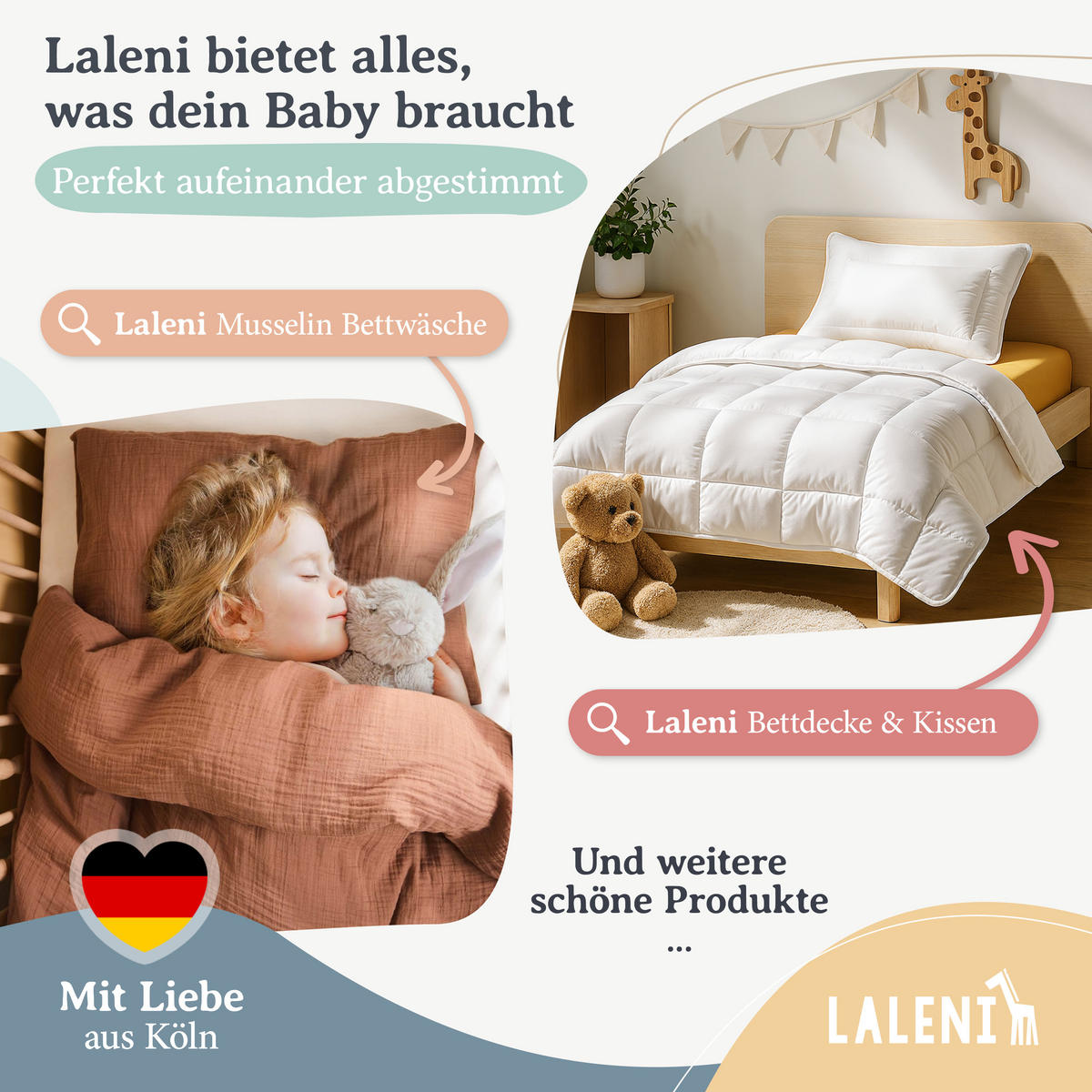 SPANNBETTLAKEN für Beistellbett & Stubenwagen – 100% Baumwolle, Atmungsaktiv & Weich, 50x89x10 cm, Grün - Grün, Textil (50/89cm) - Laleni