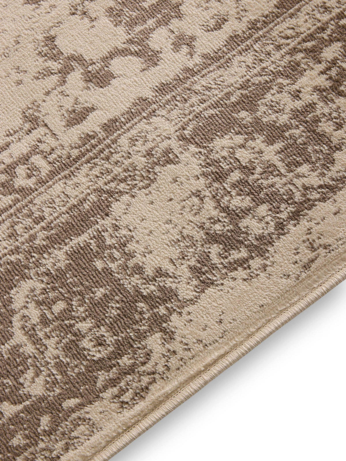 VINTAGE-TEPPICH Suki 60/120 cm - Creme/Braun, Kunststoff (60/120cm) - benuta