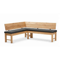 ECKBANK mit Truhe Dyan 1 für 5 Personen Massivholz Wildeiche/Grau - Wildeiche/Grau, Holz (167/192cm) - 58aufmkessel