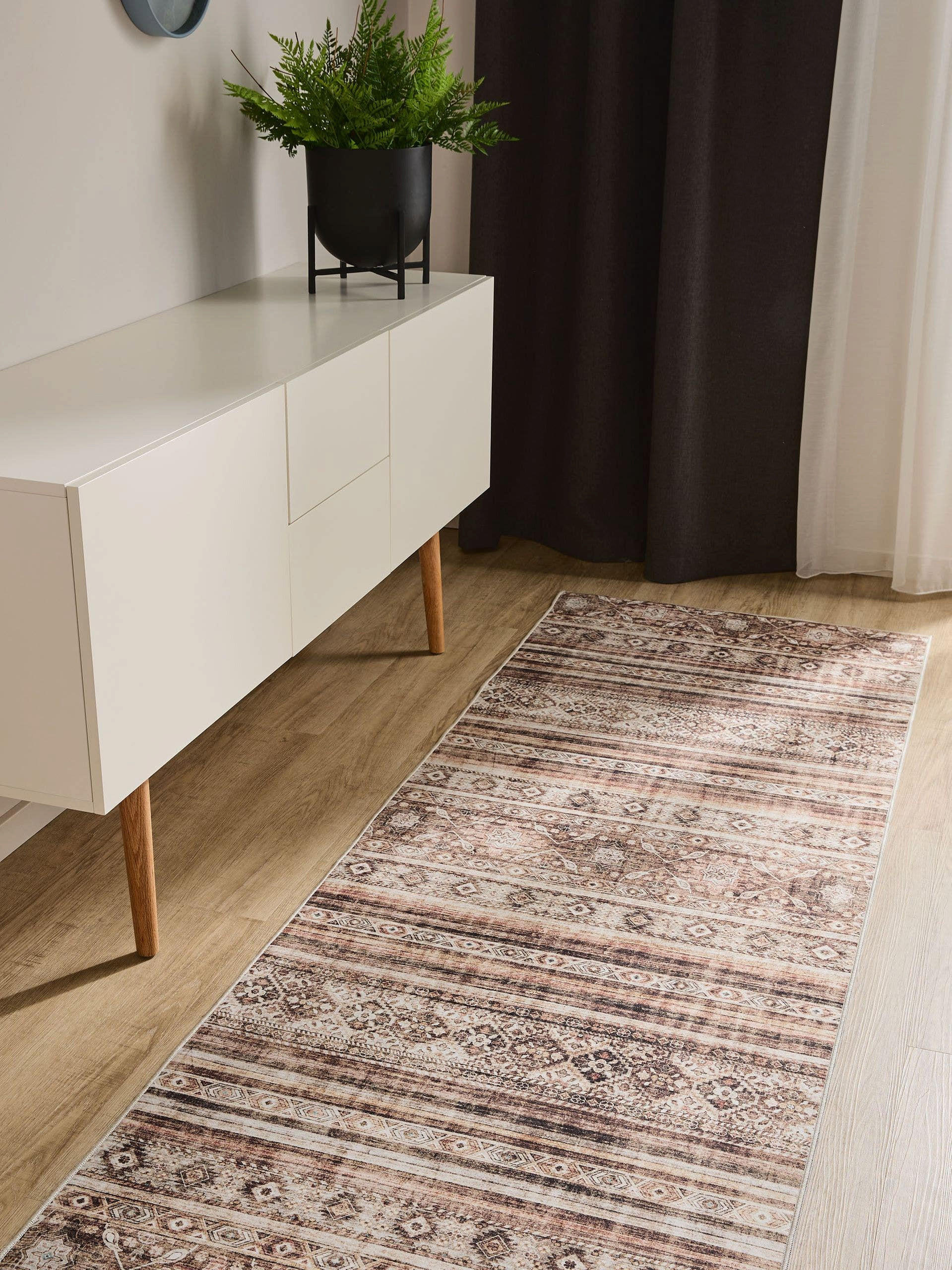 VINTAGE-LÄUFER George waschbar 80x240 cm - Braun, Kunststoff (80/240cm) - benuta