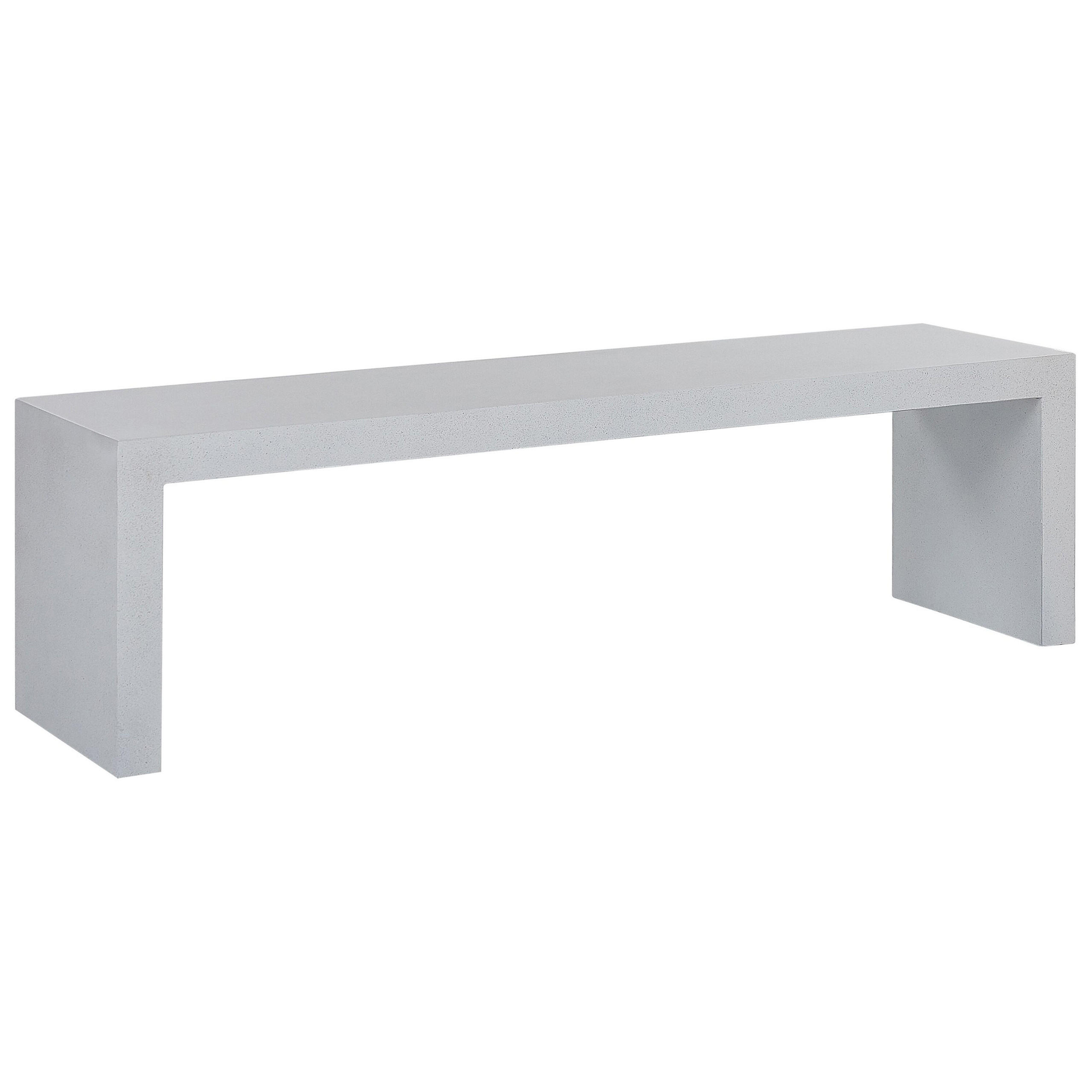 GARTENBANK Betonimitation weiß 150 cm Taranto - Weiß, Stein (150/40/40cm) - Beliani