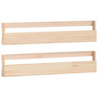 WAND-SCHUHREGALE 2 Stk. 110/9/23 Cm Massivholz Kiefer - Braun, Holz (110/23/9cm) - vidaXL
