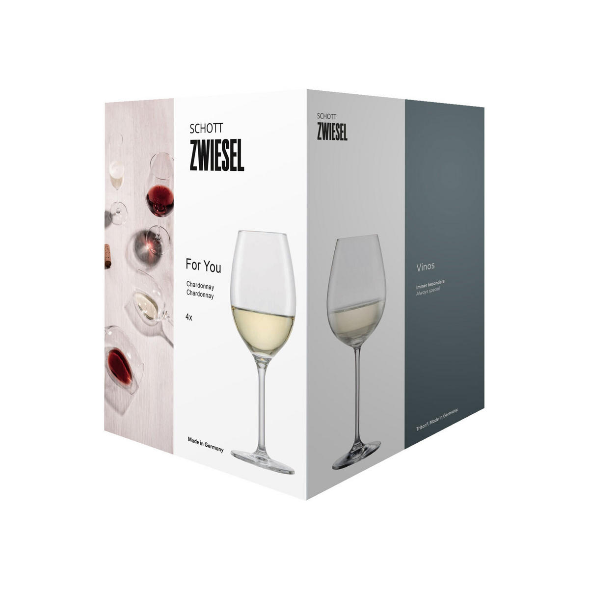 CHARDONNAY WEISSWEINGLAS For you transparent 368 ml 4er Set - Transparent, Glas (0.368L) - Schott Zwiesel
