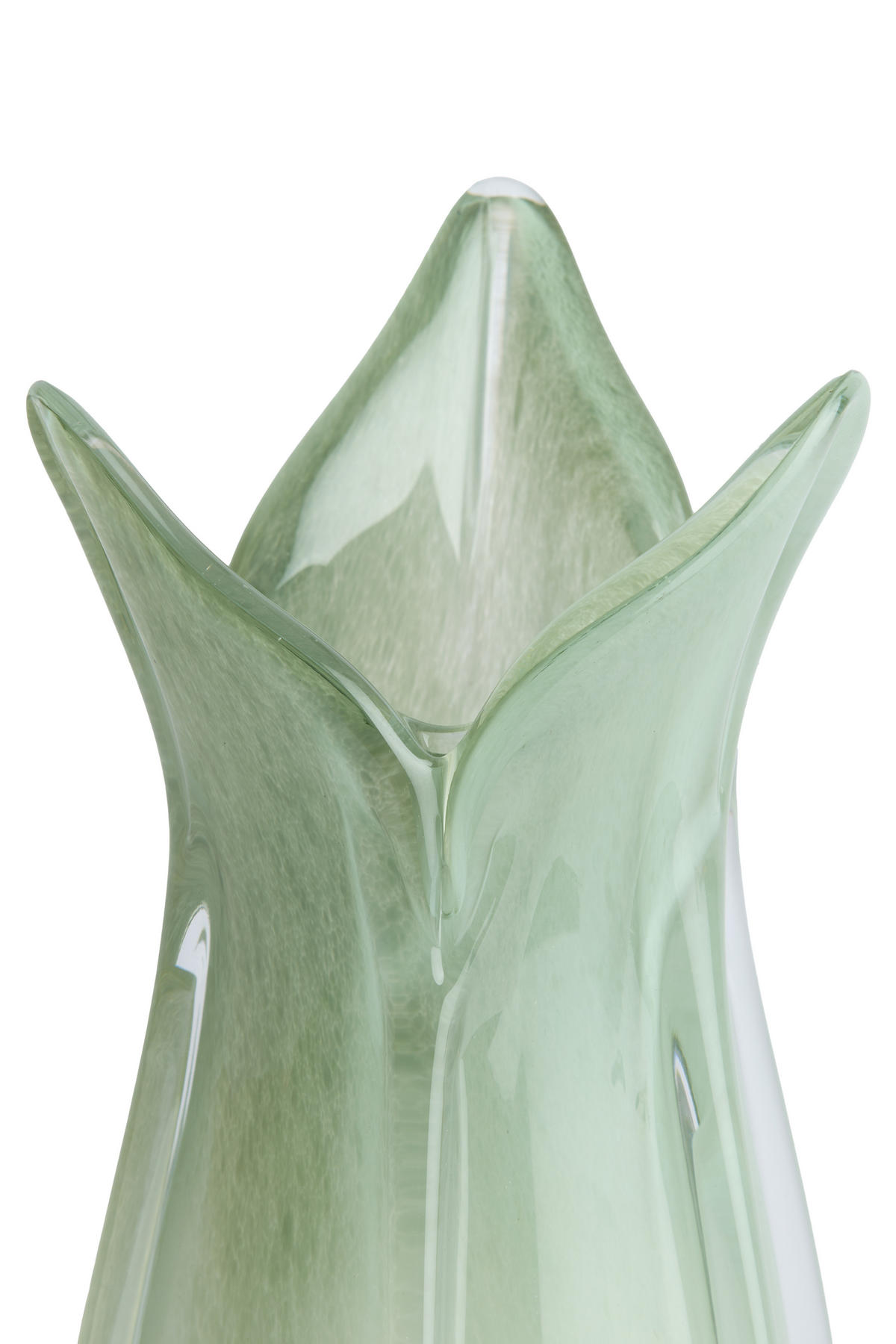 VAZE Evina Grün 14/14/28 cm - Grün, Glas (28cm) - Light & Living