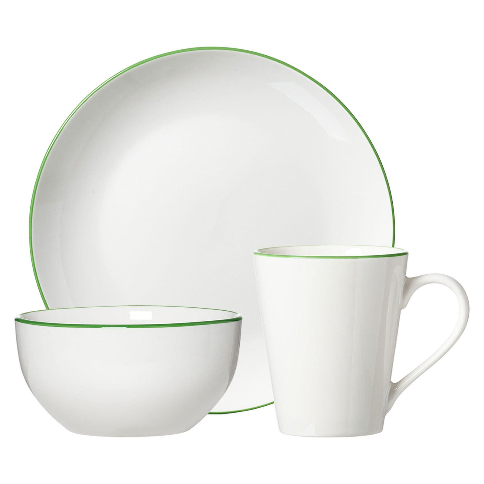 FRÜHSTÜCKS-SET Adela grün 18er Set - Grün, Keramik (1/1/1cm) - Ritzenhoff Breker