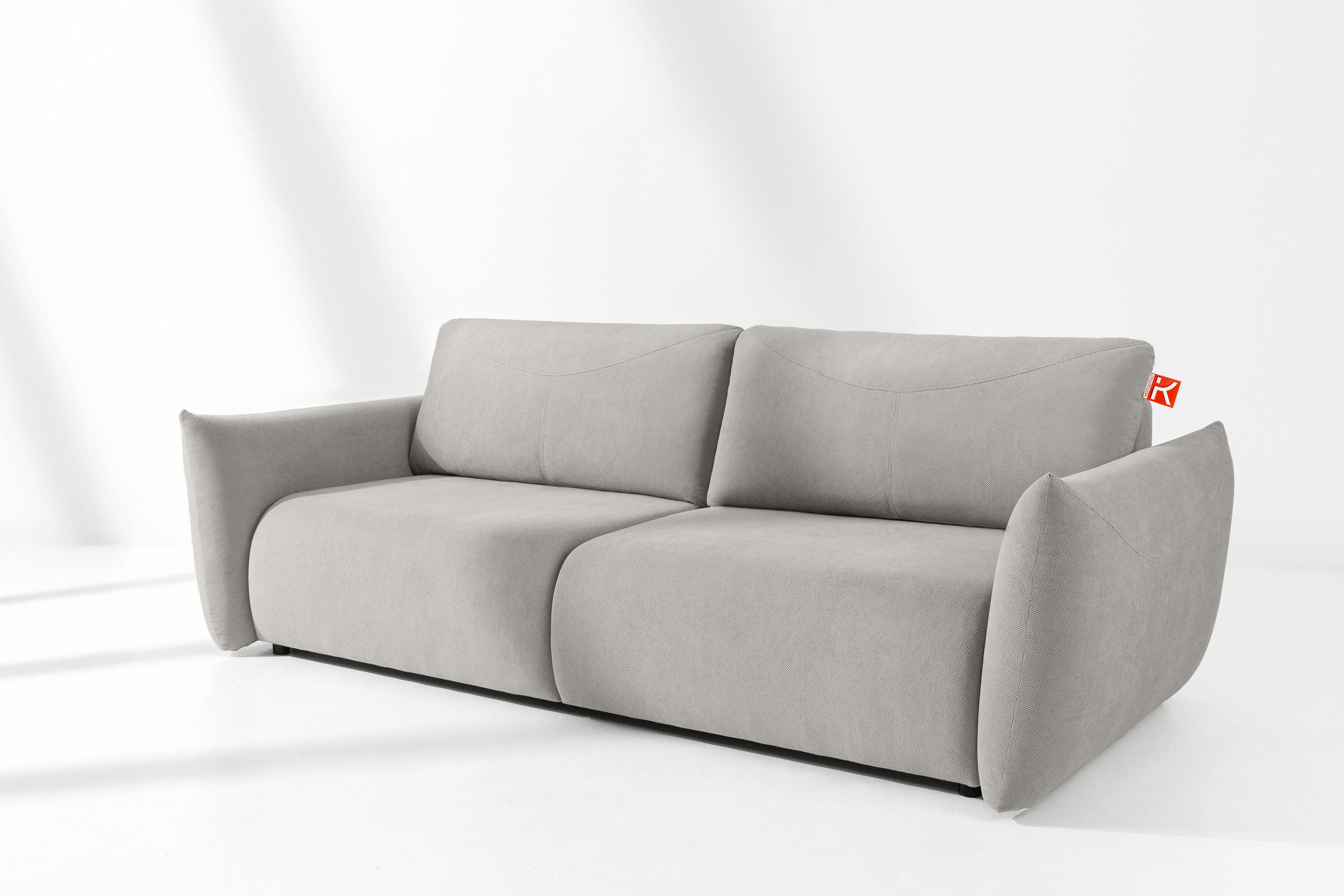 3-SITZER-SOFA LAVIS, Grau - Grau, Holz/Textil (242/87/111cm) - KONSIMO®