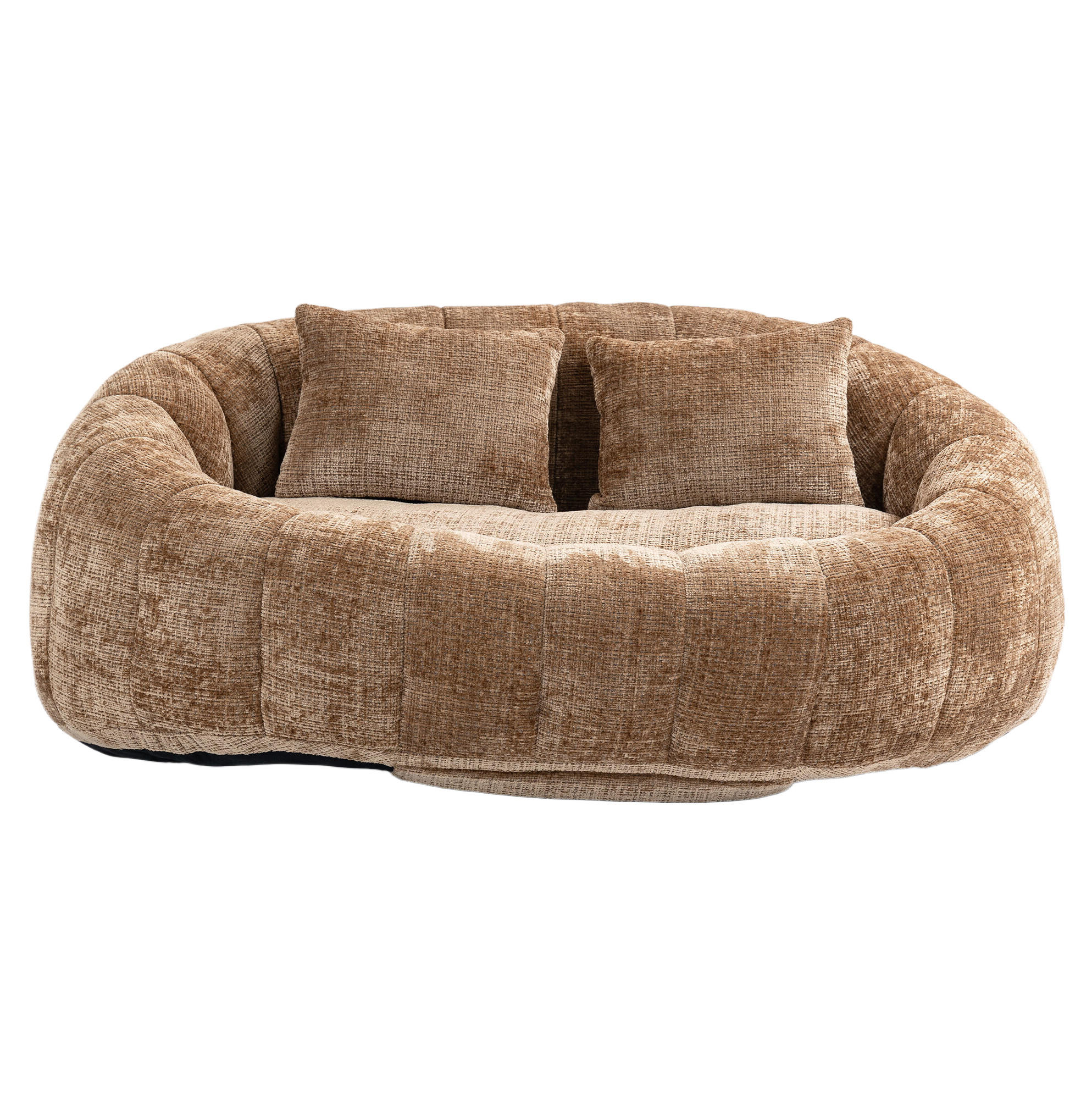 SITZSACK Loungesessel 150 x 95 x 63 cm Chenille Coffee - Braun, Kunststoff (95/63/145cm) - Beauniv