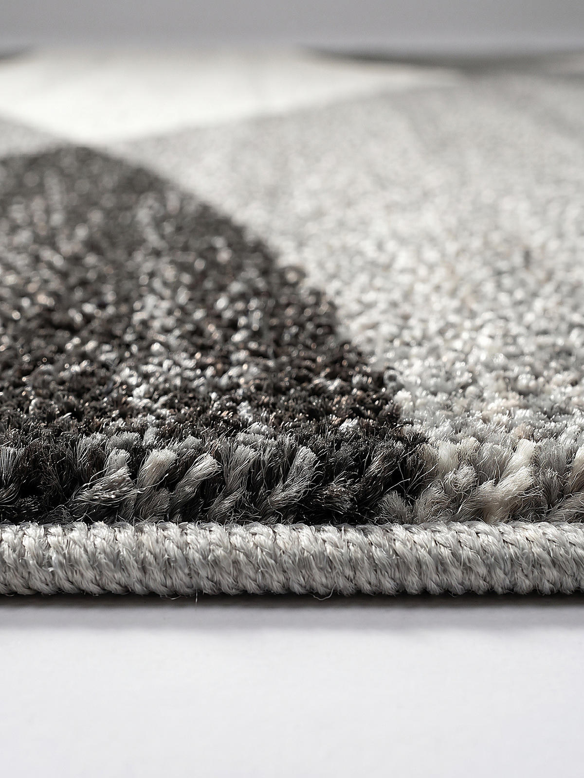 TEPPICH Niederflor Abstrakt THUR Polypropylen Grau 120 x 160 cm - Grau, Textil (120/160cm) - KADIMA DESIGN