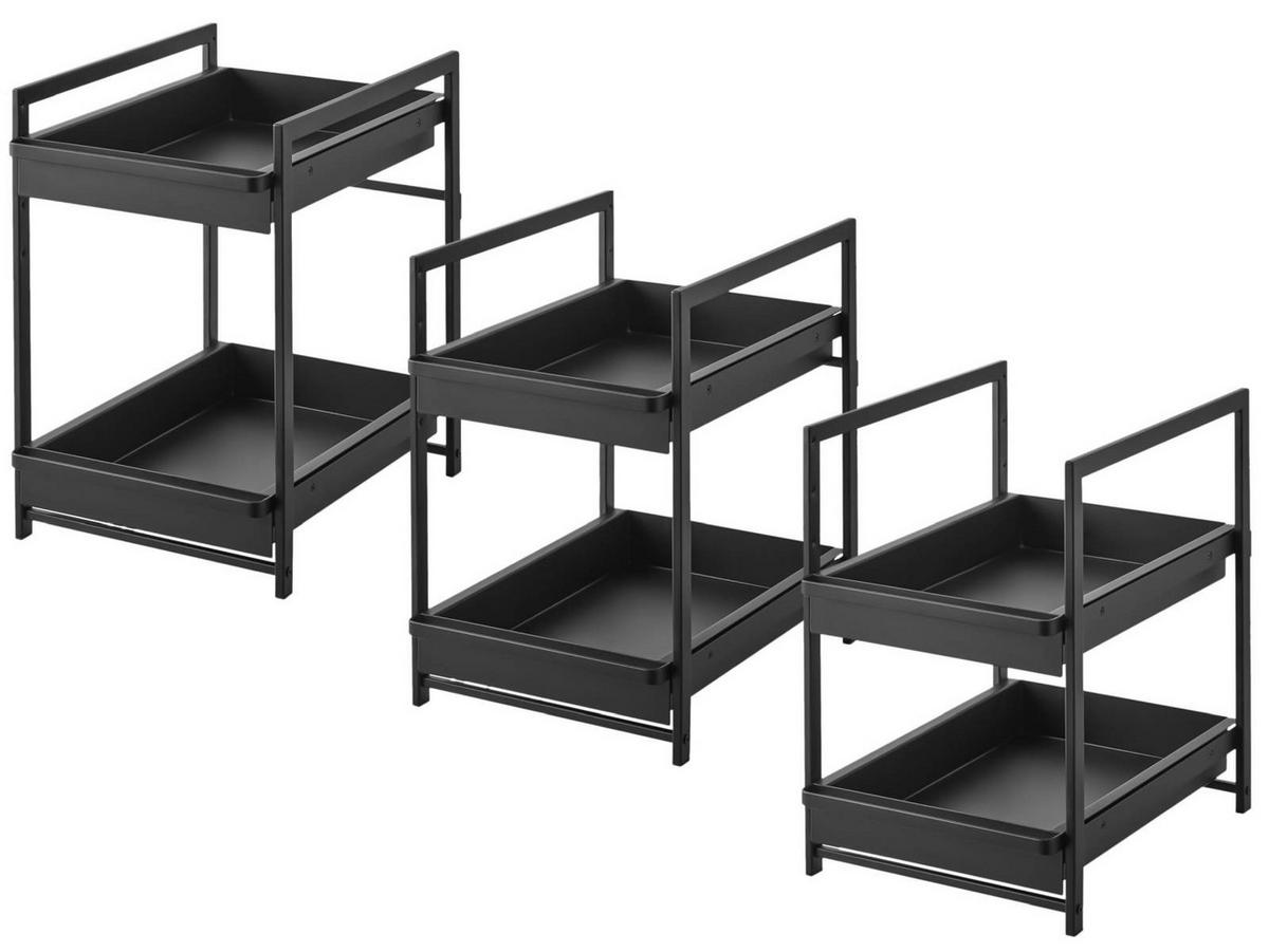 SPÜLSCHRANK-REGAL Tower schwarz 42/30/45 cm - Schwarz, Metall (30/45/42cm) - Yamazaki