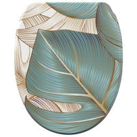 WC-SITZ mit Absenkautomatik & Top Fix Beautiful - Blau, Holzwerkstoff (37.7/5.5/48cm) - Sanilo