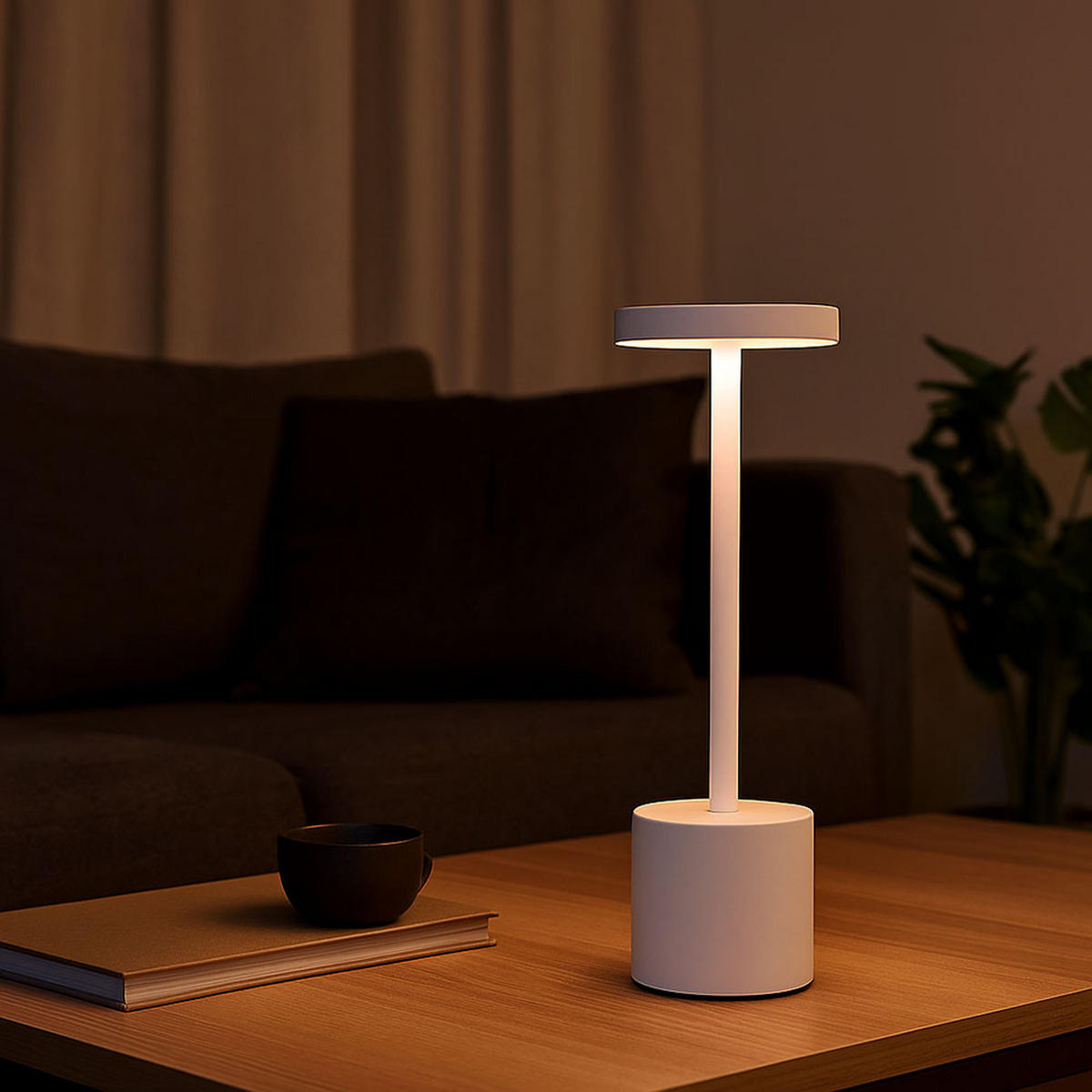 LED TISCHLAMPE POLINA Weiß - Weiß, Metall (8/8/34cm) - Globo Lighting