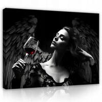 BILDER Abstrakt Frau Engel 60x40 - Multicolor, Holzwerkstoff (60/40cm) - Wallarena