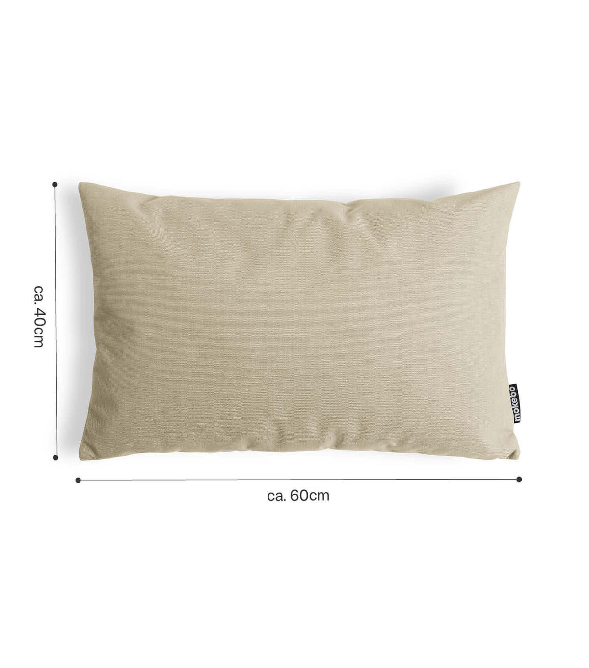 OUTDOOR KISSEN Der Daydream 2er-Set - Beige, Textil (60/8cm) - Mokebo