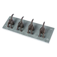 GARDEROBENLEISTE Hundeschwänze, Schiefer & Metall - Braun, Stein (30/10/7cm) - Homescapes