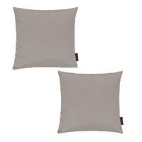 KISSENHÜLLE 2er Set Fino uni 50/50 cm - Taupe, Textil (50/50cm) - Magma Heimtexx