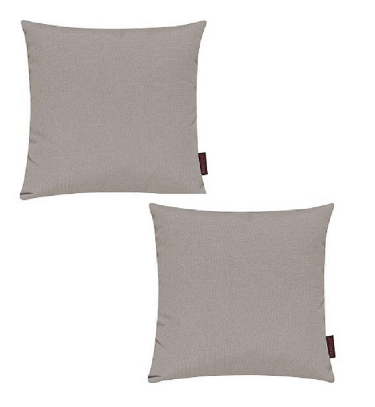 KISSENHÜLLE 2er Set Fino uni 50/50 cm - Taupe, Textil (50/50cm) - Magma Heimtexx