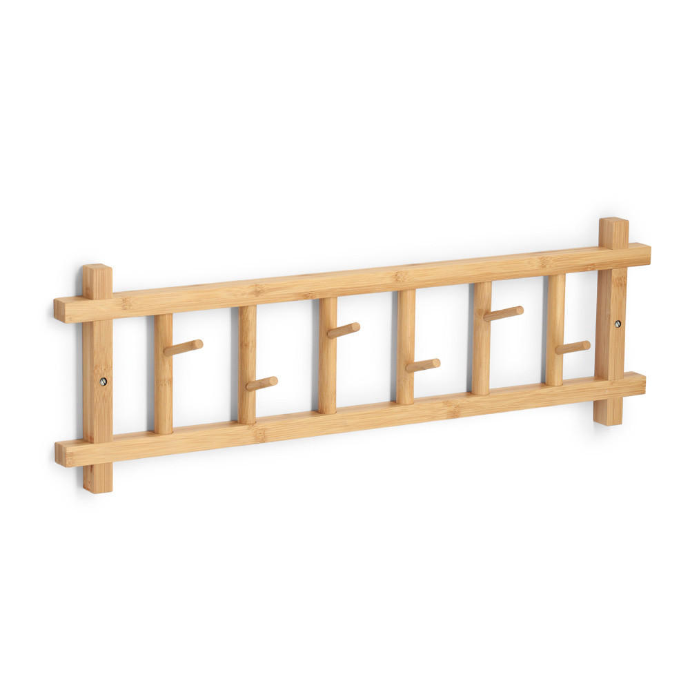 WANDGARDEROBE Bambus Cedro 68/22/2,5 cm - Schwarz, Naturmaterialien (22/22/68cm) - ZELLER