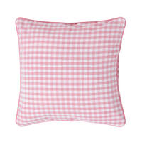 KISSENHÜLLE Vichy-Karo 45/45 cm, 100% Baumwolle - Rosa, Textil (45/45cm) - Homescapes