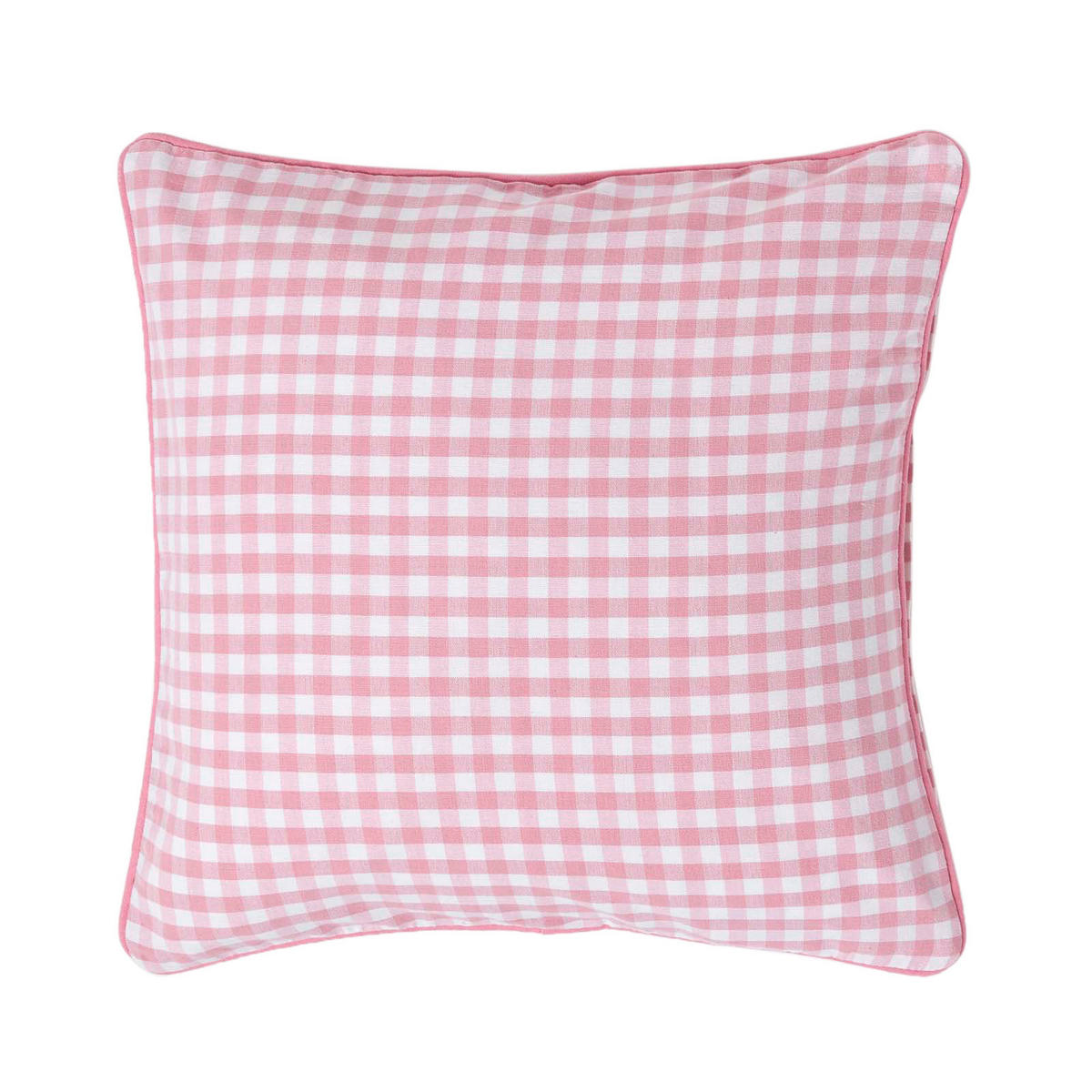 KISSENHÜLLE Vichy-Karo 45/45 cm, 100% Baumwolle - Rosa, Textil (45/45cm) - Homescapes