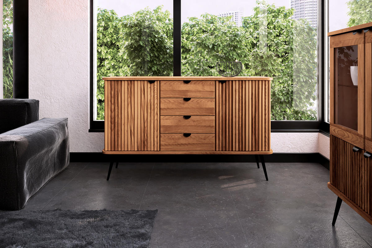 KOMMODE LINA - Kernbuche, Holz (144/87/46cm) - byoak