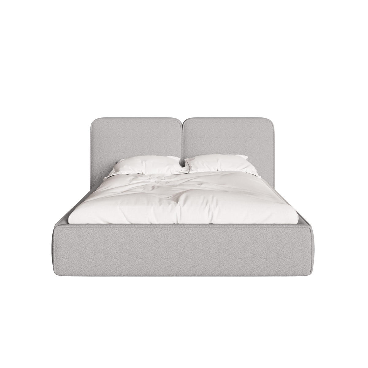 POLSTERBETT Lauga 180x200 cm, Grau - Grau, Textil (180/200cm) - Fedve