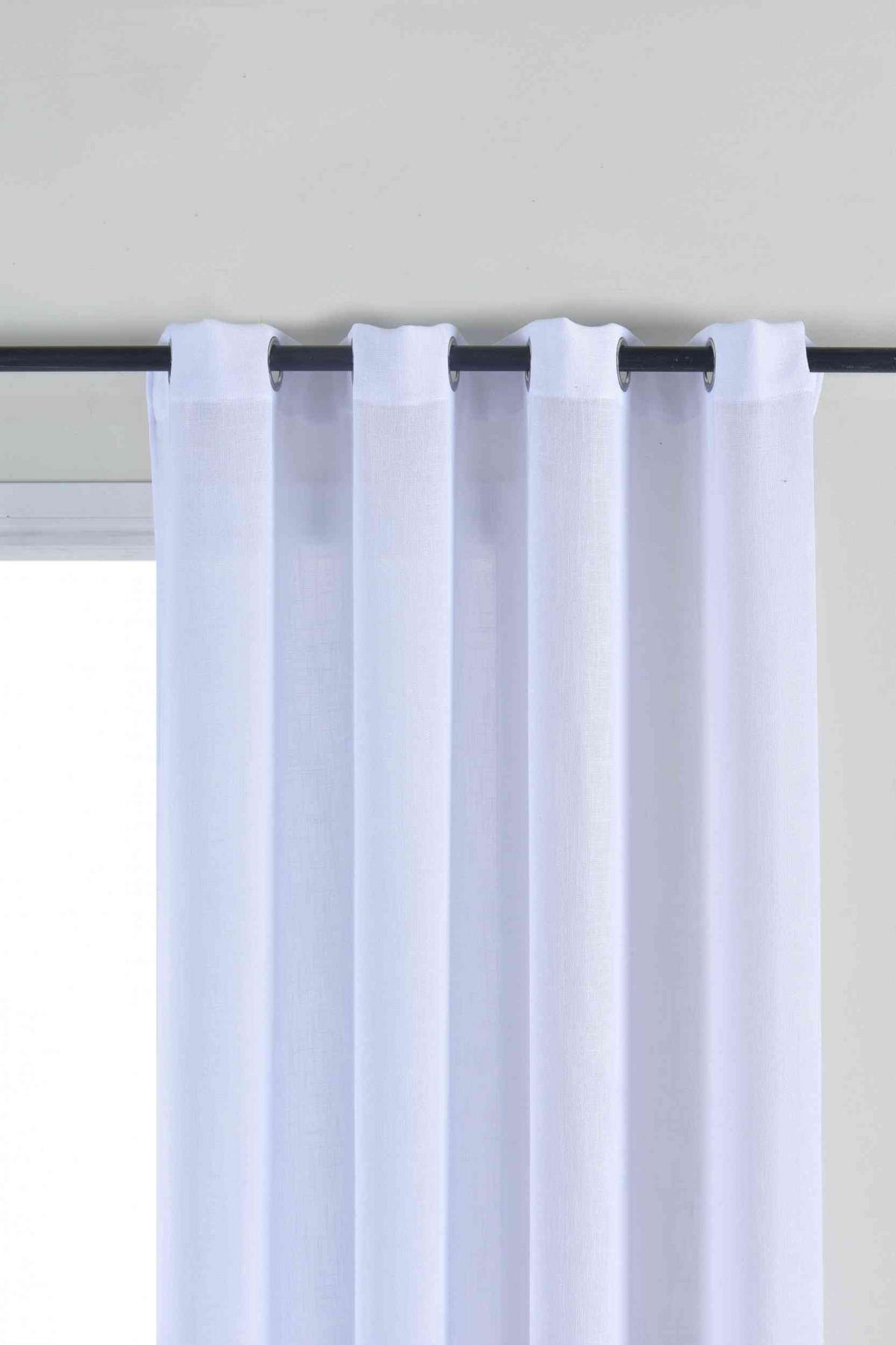 VORHANG 2ER SET »Essen« HxB 245x145 cm Weiß - Weiß, Textil (145/245cm) - Gardinenbox