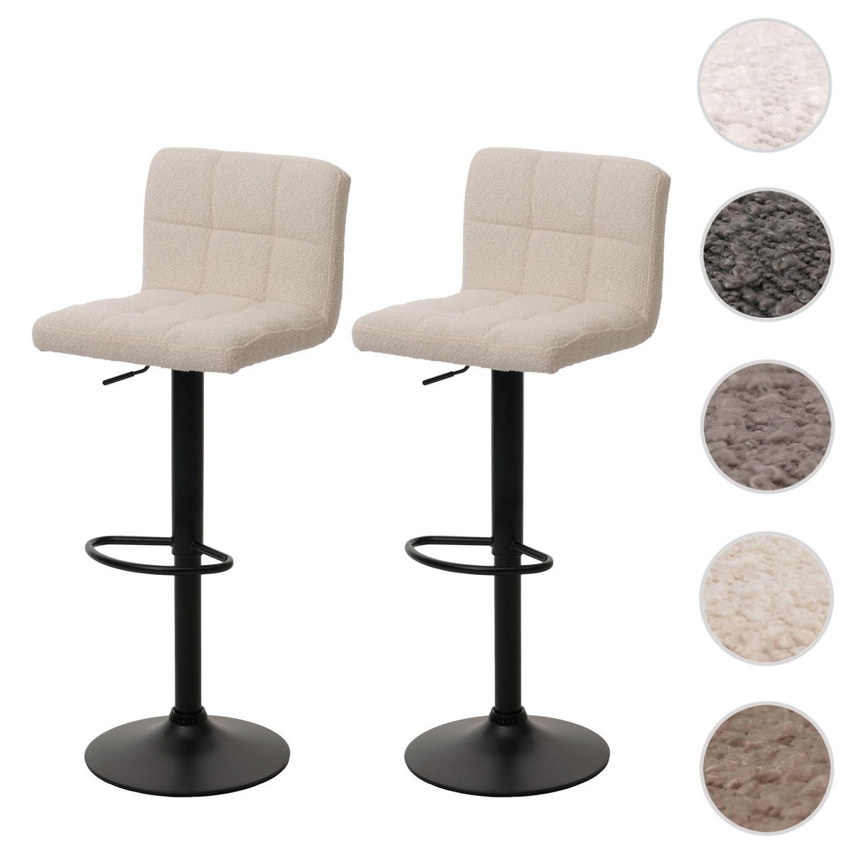 BARHOCKER Beige 2er-Set - Beige, Textil (38/107/41cm) - MCW