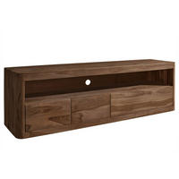 TV-BOARD Sheesham 190x50x60 rot-braun gebeizt TORONTO #147 - Dunkelbraun, Holz (190/60/50cm) - Massivmoebel24