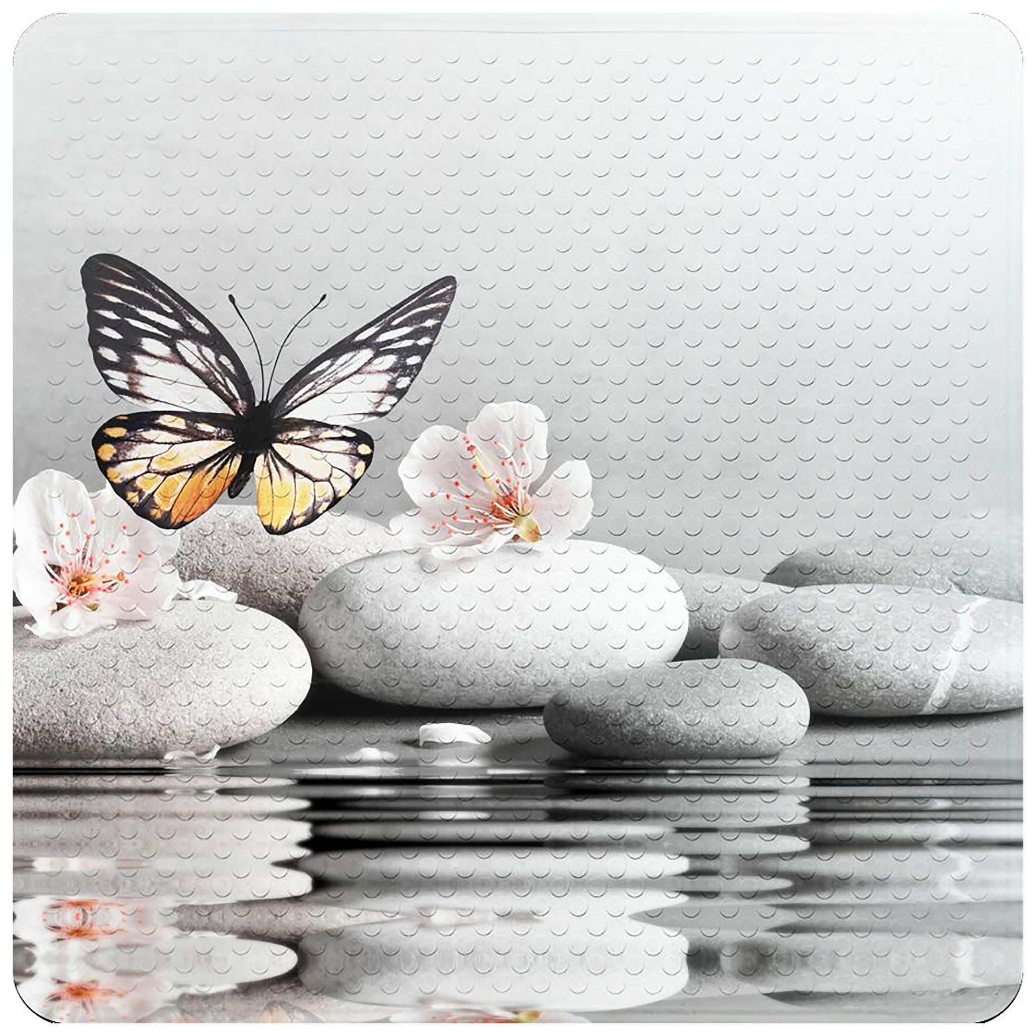 BADEMATTE Vanesa - Grau, Kunststoff (53/53cm) - Sanilo