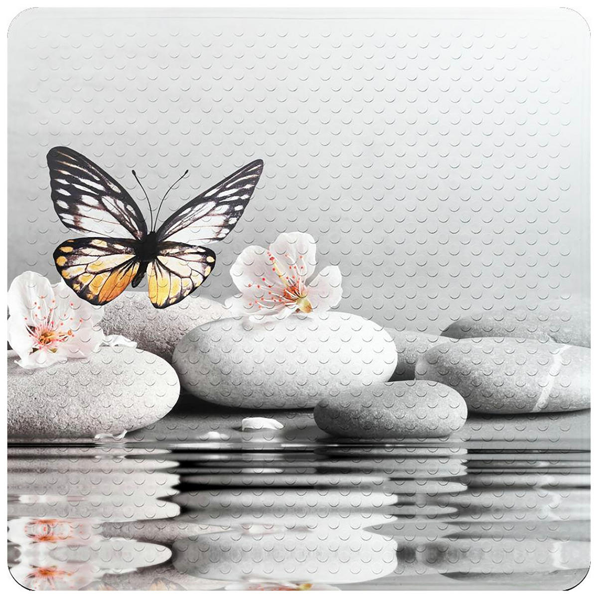 BADEMATTE Vanesa - Grau, Kunststoff (53/53cm) - Sanilo