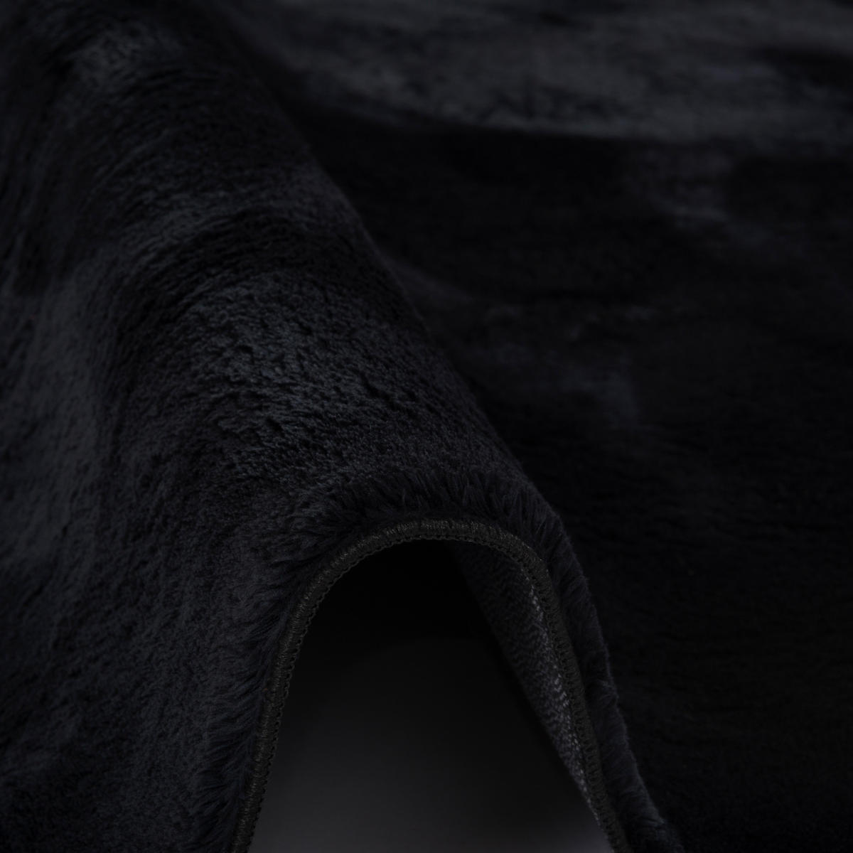 KINDER SUPER SOFT FELLTEPPICH PEARL KIDS RUND - Schwarz, Textil (120/120cm) - Pergamon