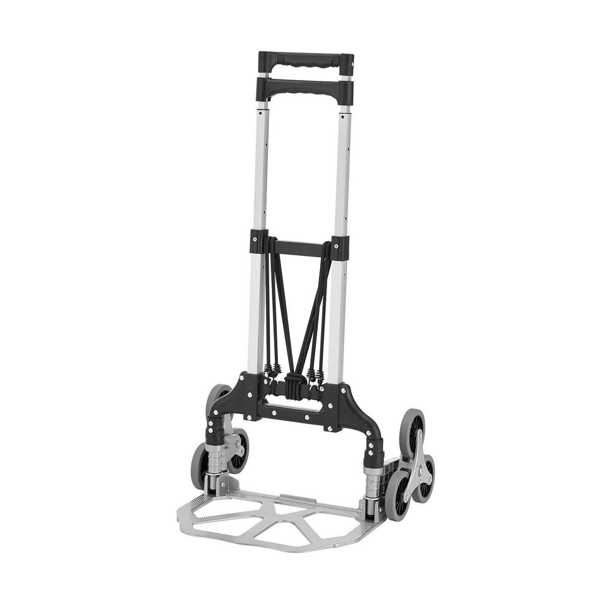 TREPPENSACKKARRE klappbar inkl. Handschuhen - Grau, Metall (45/48/110cm) - Juskys