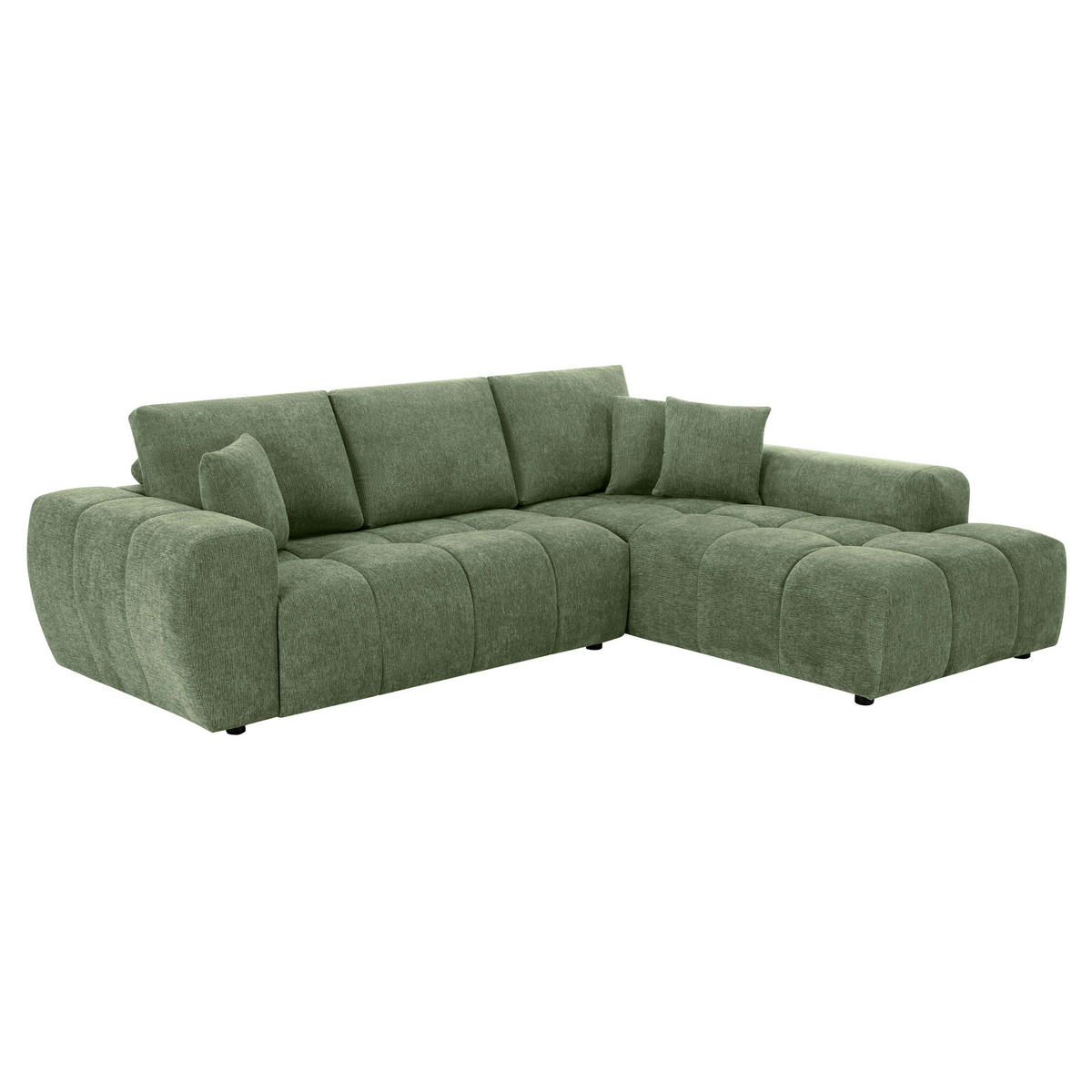 SOFA 3-Sitzer, Grün - Grün, Textil (205/270cm) - Oviala