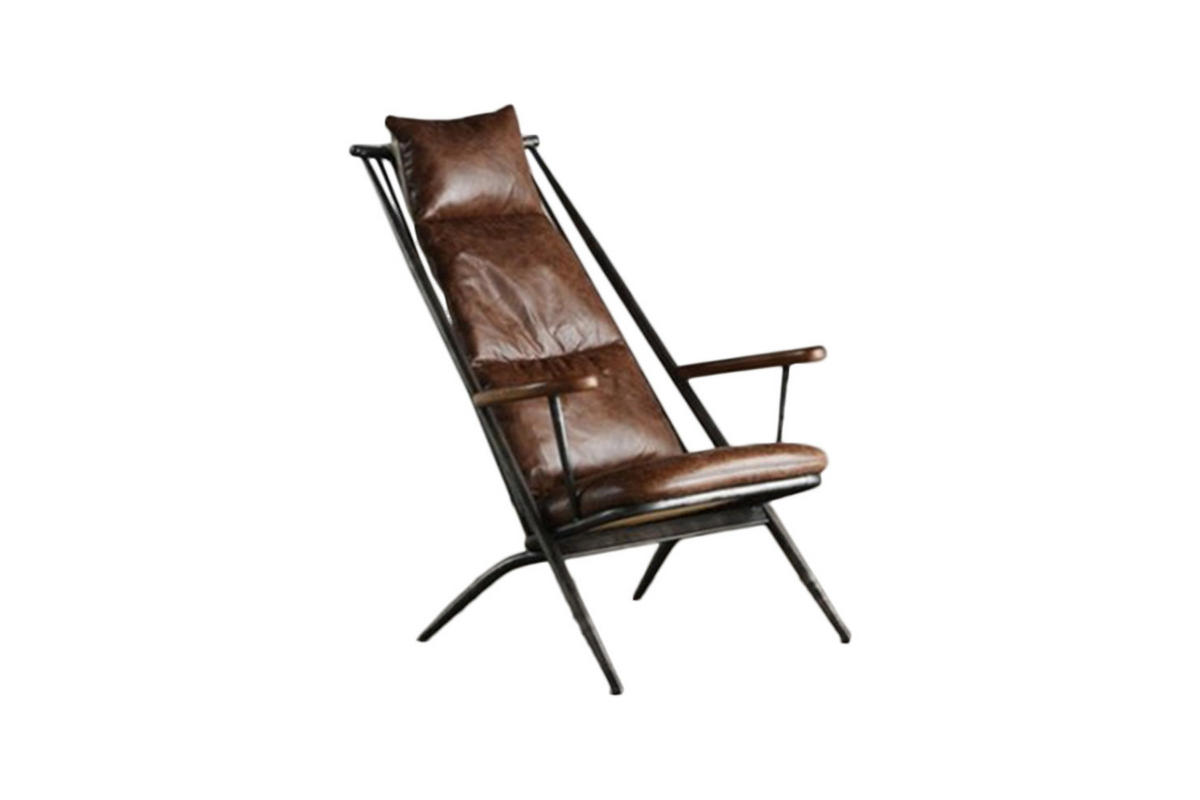 SESSEL CIANO Braun Leder - Schwarz/Braun, Leder (64/91/94cm) - KAWOLA