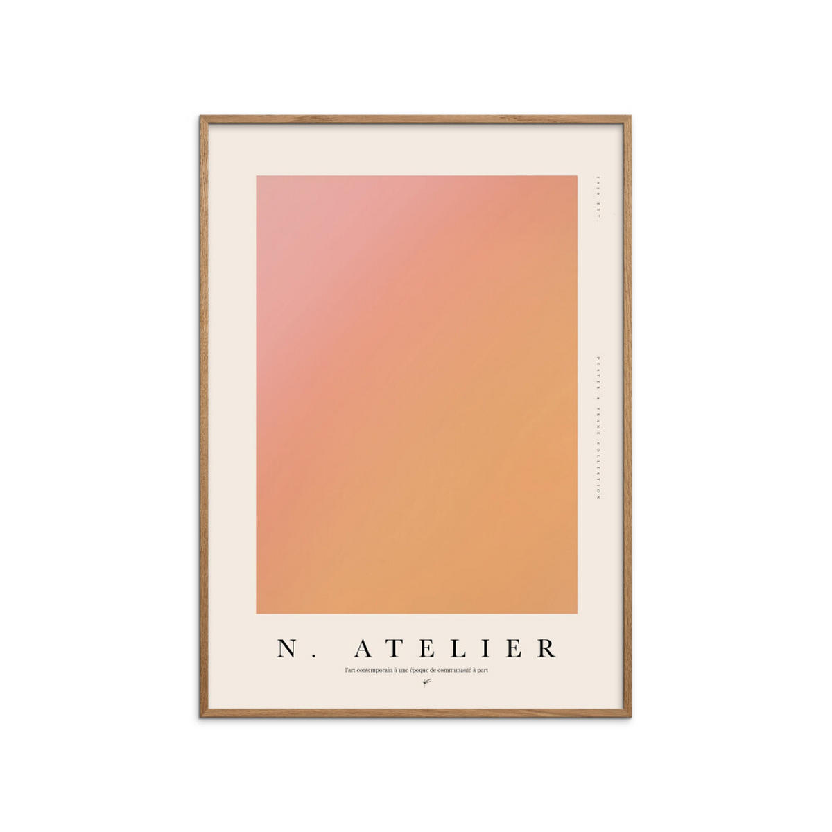 POSTER mit Rahmen Poster & Frame - Collection - N. Atelier | Poster & Frame 002 - Eichefarben/Orange, Holz/Papier (50/70cm) - Poster&Frame