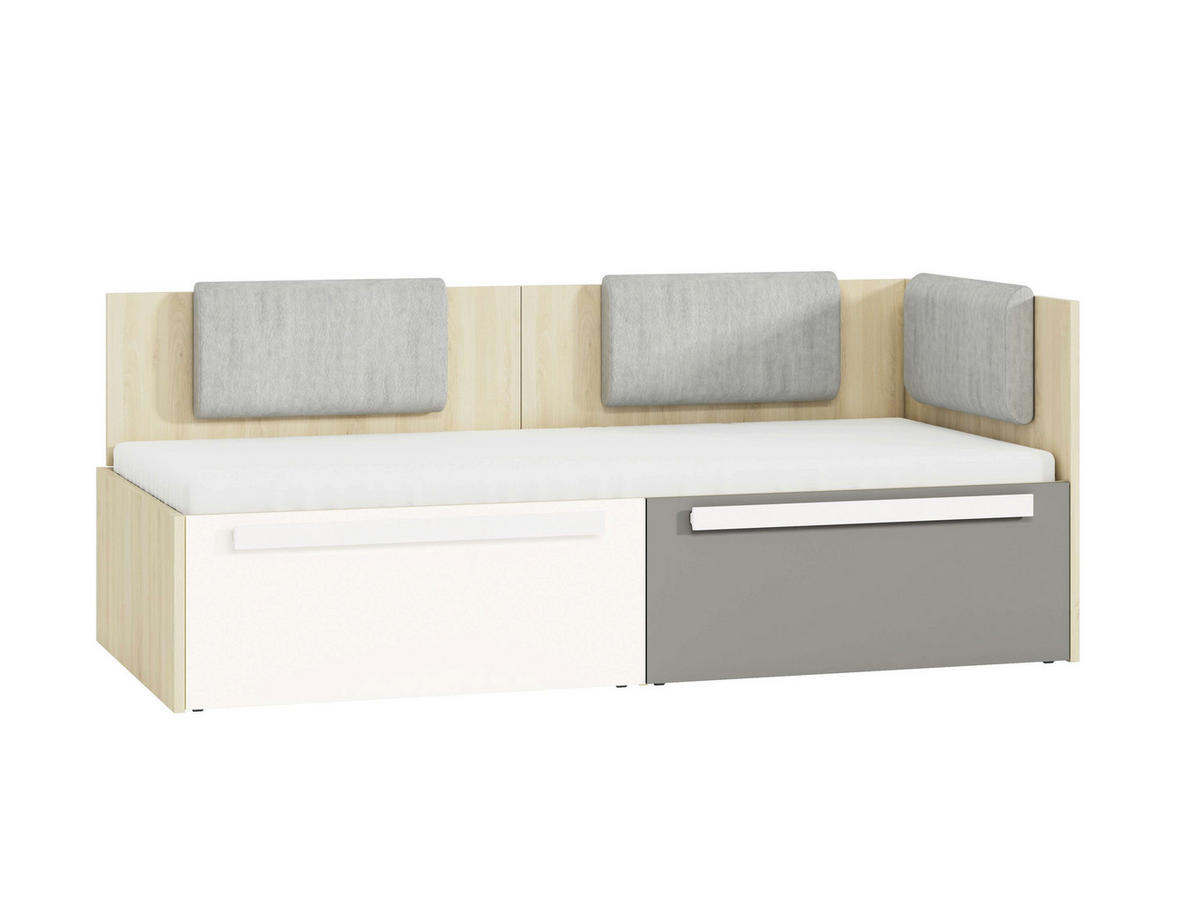 JUGENDBETT – DROP 1702 – 97 x 205 cm – Drop - Buchefarben/Weiß, Holzwerkstoff - hi-markt