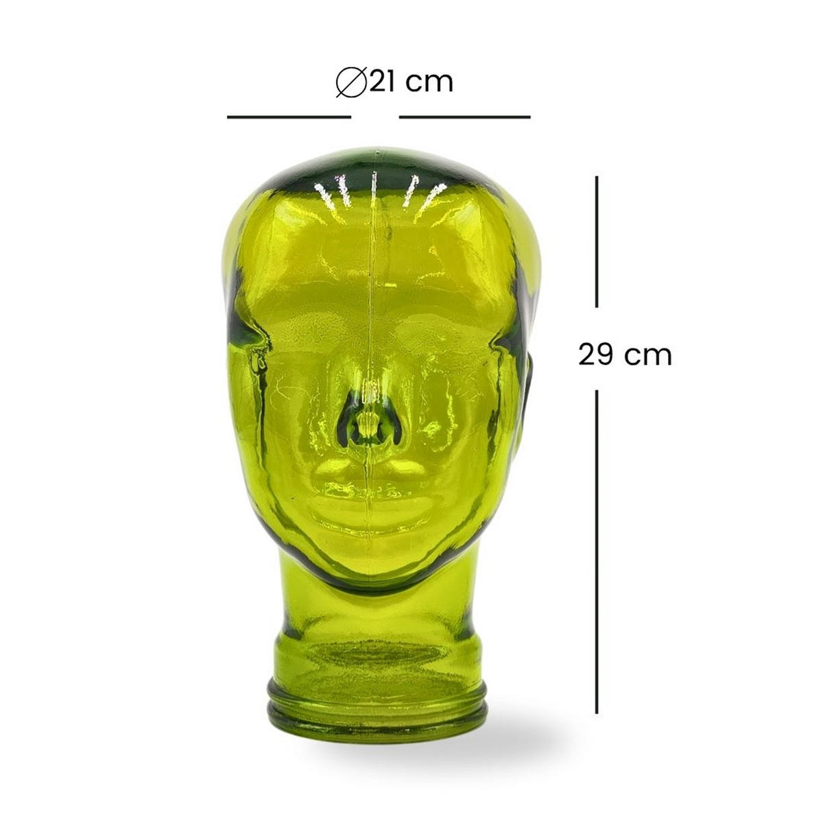KOPFHÖRERSTÄNDER MICK Glas T02 limette - Limette, Glas (21/29/21cm) - DESIGN DELIGHTS