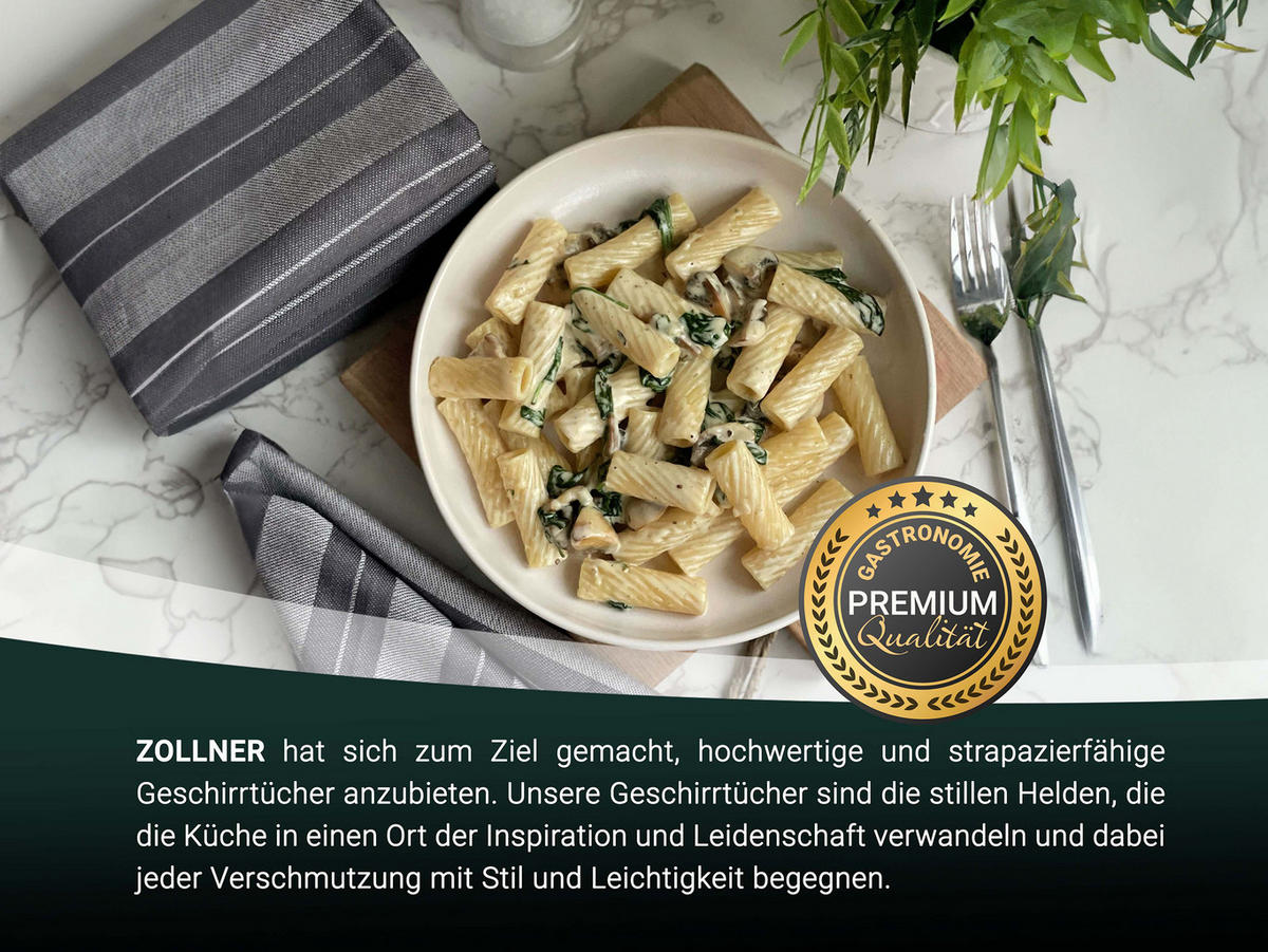 GESCHIRRTÜCHER, 5er-Set, 100% Baumwolle - Anthrazit, Textil (50/70cm) - Zollner
