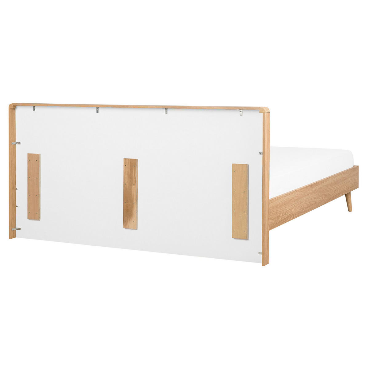 BETT mit Lattenrost 160x200 cm Heller Holzfarbton Serris - Hellbraun, Holzwerkstoff (160/200cm) - Beliani