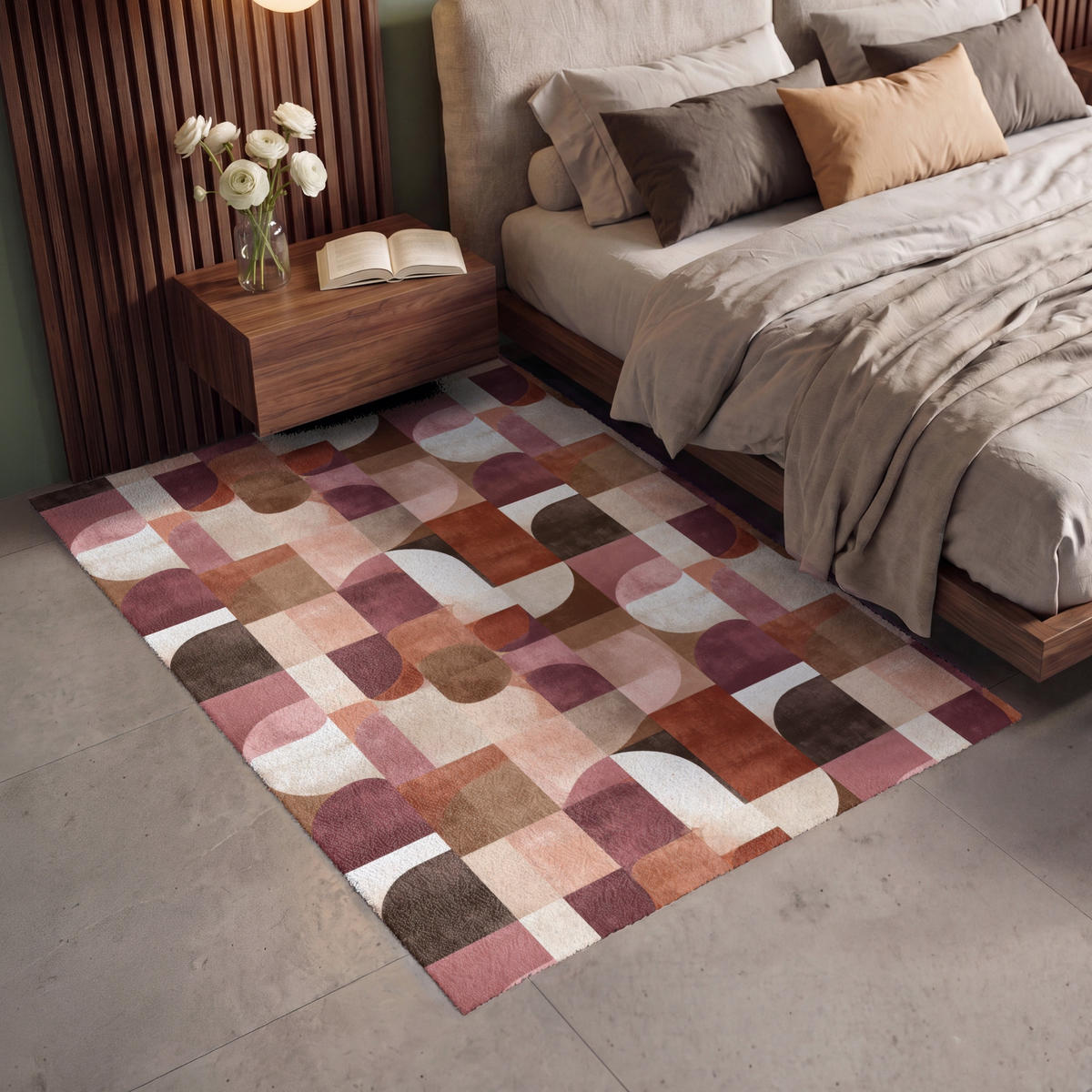 KOBERCE - Geometria - Moderné - Retro - 140x200 cm - viacfarebná, textil/plast (140/0.4cm) - OnlyWow