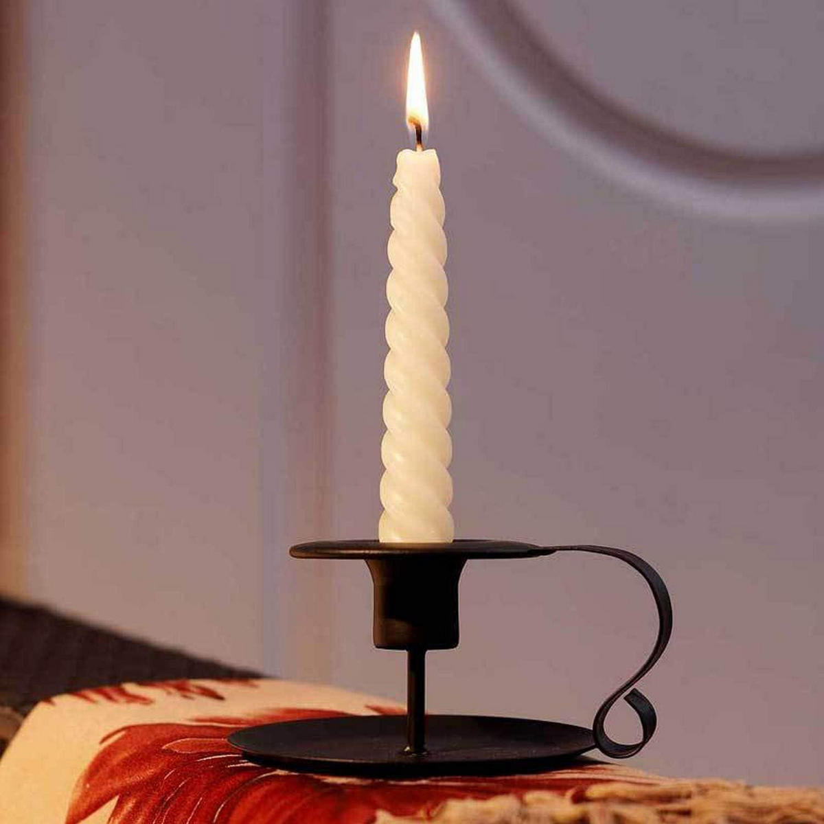 KERZENSTÄNDER 4er Set Schwarz Vintage Deko - Schwarz, Metall (23.5/8/24cm)